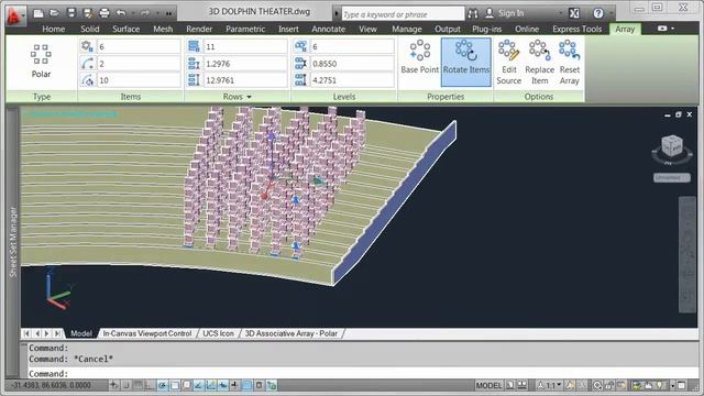 AutoCAD 2012: 3D Array смотреть онлайн