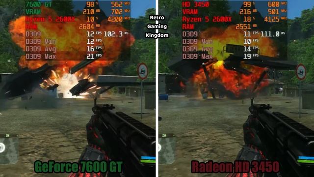 GeForce 7600 GT vs Radeon HD 3450 Test In 7 Games No FPS Drop - Capture Card