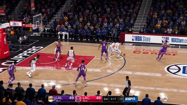NBA LIVE 19 Los Angeles Lakers vs Los Angeles Clippers PS4 PRO смотреть онлайн