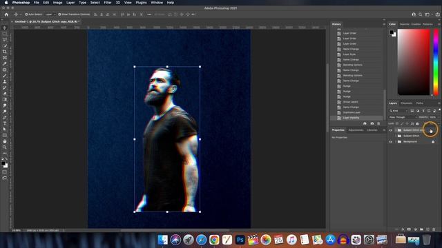 Easy glitch effect poster designing in photoshop for beginners смотреть онлайн