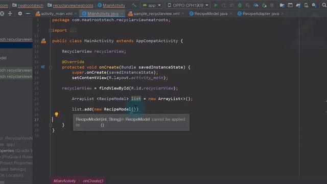 RecyclerView Code in MainActivity - Items insertion in RecyclerView - #7 смотреть онлайн