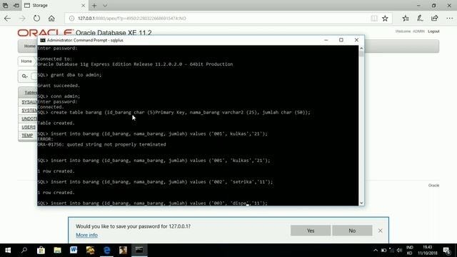 Create, update, insert, delete table ORACLE 11 смотреть онлайн
