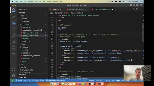 Rails 7 #127 cURL for CRUD API requests смотреть онлайн