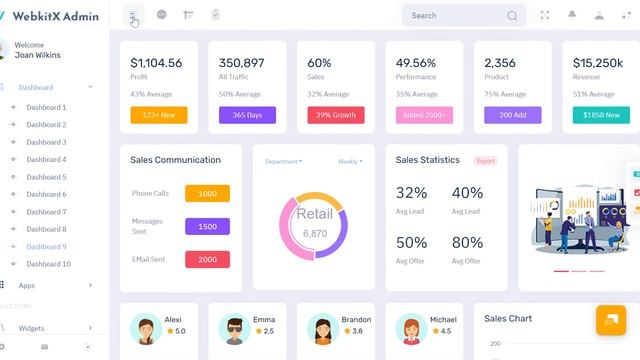WebkitX Admin - Bootstrap 5 UI Framework With Software Dashboard Design смотреть онлайн