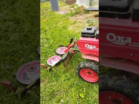 Косила Заря + мотоблок Ока. смотреть онлайн