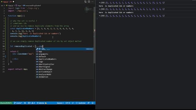 How to use Set (new Set()) in React JS смотреть онлайн
