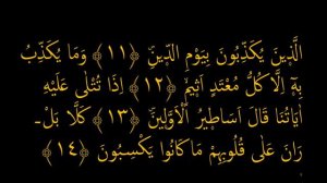 Выучите Коран наизусть | Каждый аят по 10 раз 🌼| Сура 83 "Аль-Мутаффифин" (11-15 аяты)