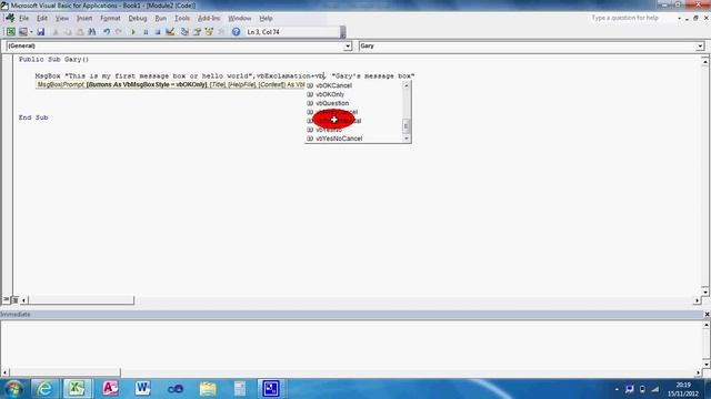 VBA Excel - 001 - My First Message Box - Tutorial смотреть онлайн
