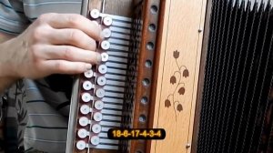 Приходите в мой дом...(как играть на гармони,с цифрами)