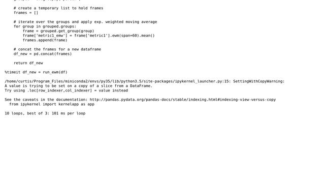 Groupby and moving average function in pandas works but is slow смотреть онлайн