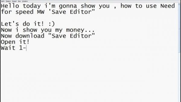 Need for speed MW save editor [Tutorial]