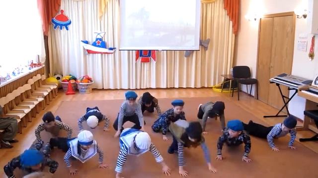 Танец десантников. Утренник 18.02.16 ДОУ 1454. смотреть онлайн