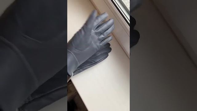 Кожаные перчатки женские размер S-M смотреть онлайн