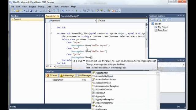 Visual Basic 2010 Tutorial 7 - Select Case Statement смотреть онлайн