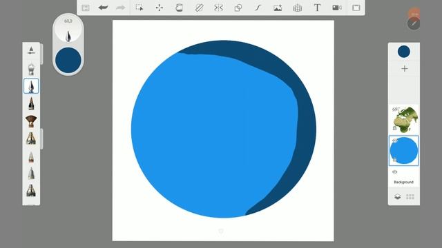 How to paint the earth with Autodesk Sketchbook Mobile смотреть онлайн