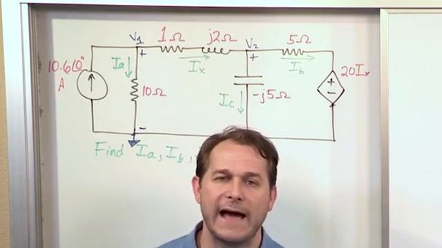 Lesson 11 - AC Node Voltage, Part 5 (AC Circuit Analysis) смотреть онлайн