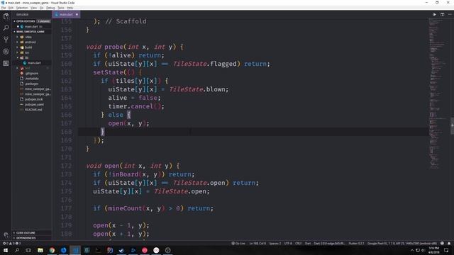Building a Mine Sweeper Game using Dart's Flutter Framework (Part 4, Final) смотреть онлайн