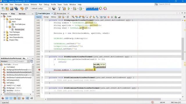 Agregar, editar y eliminar de un JTable || Java Swing смотреть онлайн