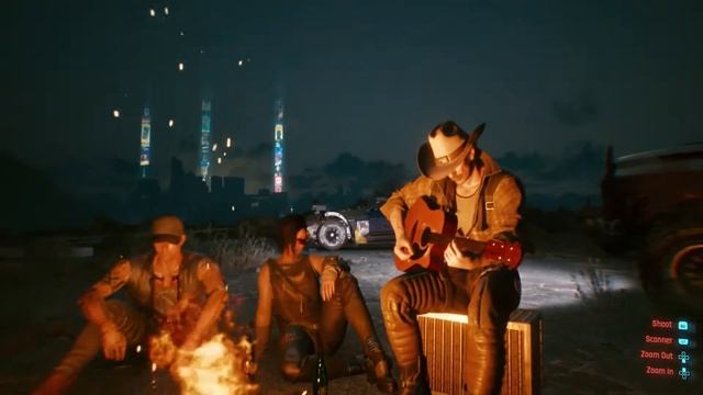 Cyberpunk 2077 - With A Little Help From My Friends: Talk To The Nomads At The Campfire PS5 Gamepla смотреть онлайн