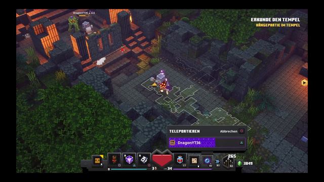 Minecraft Dungeons Hero Edition 🏹 22 - Überwucherter Tempel ( Action & Adventure‬) Sunyo spielt смотреть онлайн