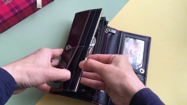 ❤ Женский кожаный баклажановый кошелек Sergio Valentini➡️СВ 3222-035 смотреть онлайн