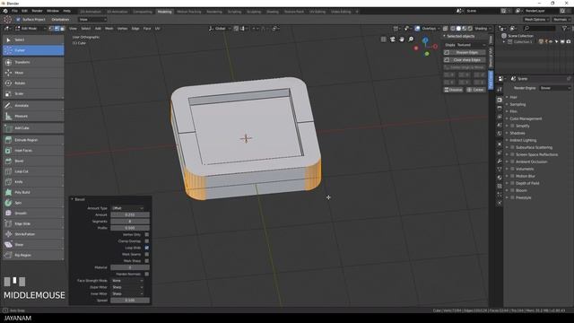 Blender 2.8 Modeling Tips : Bevel & Dissolve Edges смотреть онлайн
