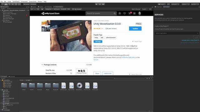 Monetize your games | Integrating Unity Ads into a Project смотреть онлайн