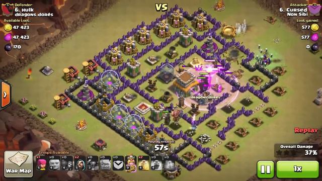 Clash of Clans - TH8 GoWiWipe 3 Star Clan War Attack! смотреть онлайн