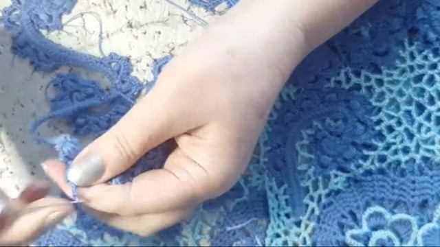 Ирландское кружево. Вяжу Жакет Голубой Завиток