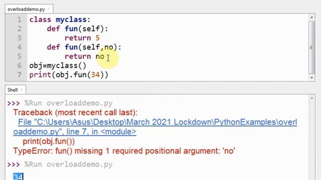 Method Overloading & Overriding in Python смотреть онлайн