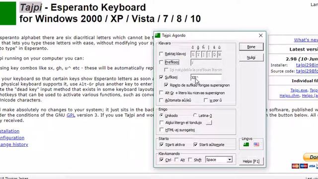 Typing Esperanto's special letters with Tajpi смотреть онлайн