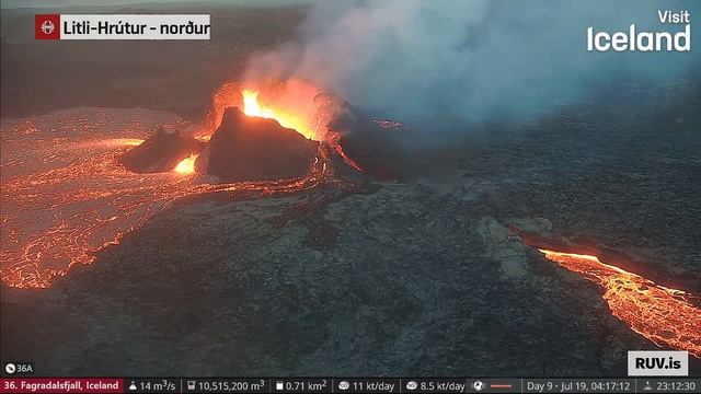 July 19, 2023: Massive Wall Collapse at the Iceland Volcano! смотреть онлайн