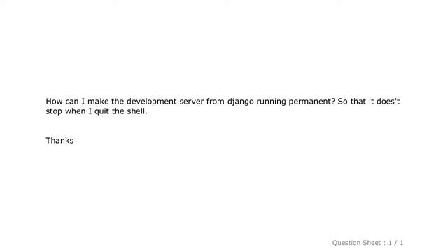 Django : Django runserver permanent смотреть онлайн