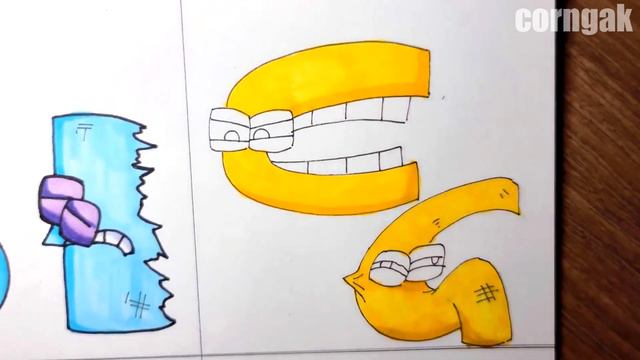 Drawing Alphabet Lore But They Got Beaten Up┃Transform Sad Story┃Alphabet Animation