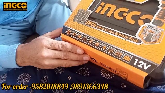INGCO Electric Screwdriver Ed2808, And Cordless Impact Drill Cidli1232.