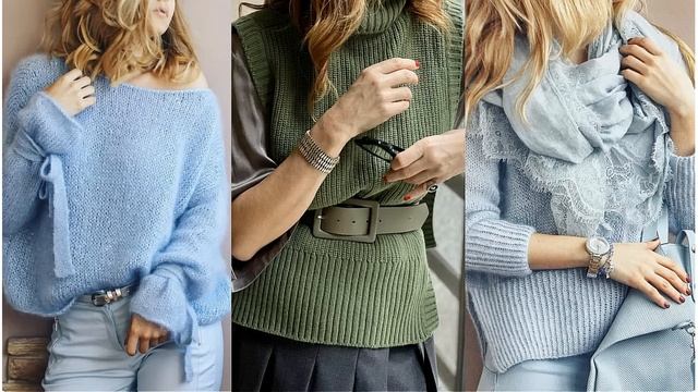 ❤️УЮТНЫЕ ОБРАЗЫ С ТРИКОТАЖНОЙ ОДЕЖДОЙ ДЛЯ ЖЕНЩИН 50+ 2024❤️ смотреть онлайн