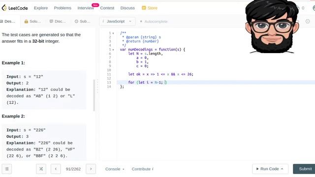 Leetcode Question 91 "Decode Ways" in Javascript смотреть онлайн