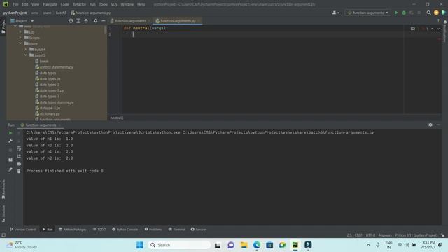 Python - Function arguments(types) смотреть онлайн