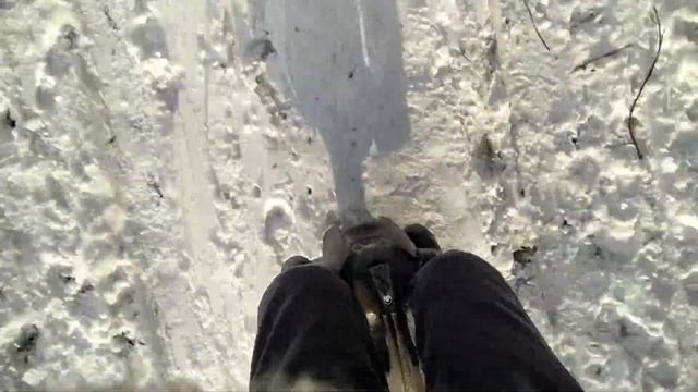 Моноколесо зимой, райдер с MSX пробует 14