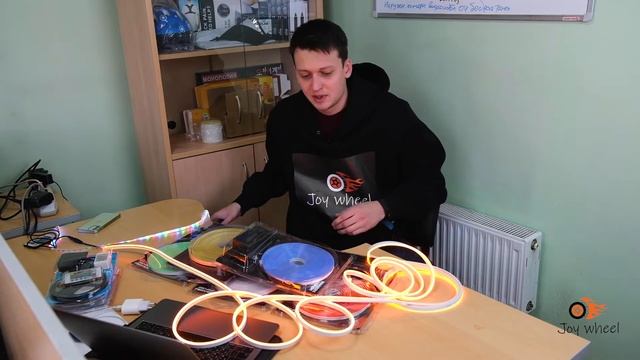 Обзор. Неоновая лента - NEON 5м, 220В. Сравнение неоновой и светодиодной ленты. смотреть онлайн