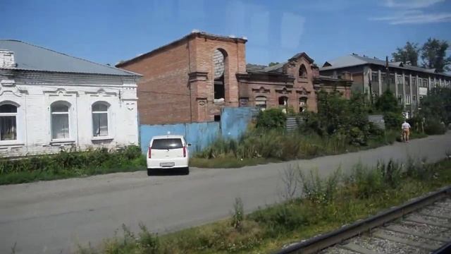 Трамвай КТМ-71-608КМ-241. Покатушки по Бийску. смотреть онлайн