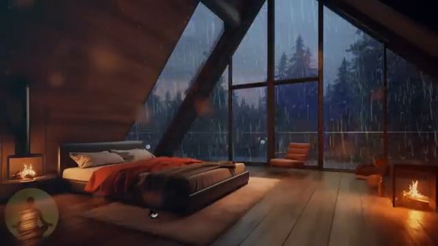 Rain & Thunder Sounds, Cozy Room & Rain Sounds For Sleeping, Meditate, Study & Sleep Instantly