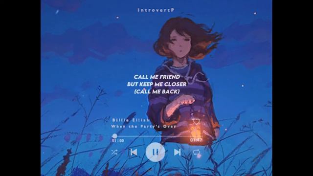 Billie Eilish // When the Party's Over (Visual Lyrics) смотреть онлайн