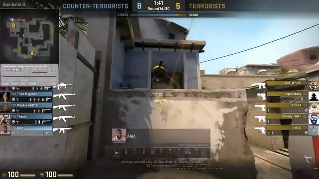 Как принимать точку Б на de mirage | How to take point B on de mirage | Games Vine смотреть онлайн