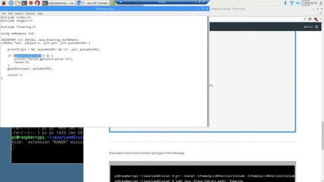 Java and Raspberry Pi Programming - JNI, C++, and pigpio control Steering смотреть онлайн