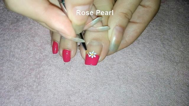 Fuchsia Floral French Pedicure Nail Art- Easy Flower Toe Nail Art for Spring and Summer | Rose Pear смотреть онлайн