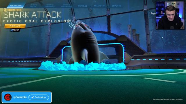 *NEW* SHARK ATTACK GOAL EXPLOSION IN ROCKET LEAGUE SEASON 14! смотреть онлайн