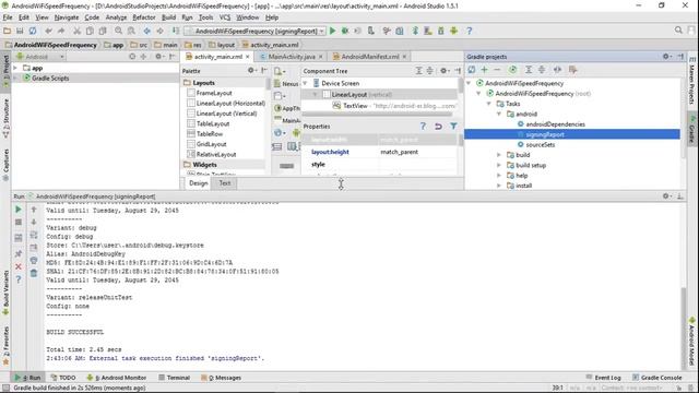 Find debug.keystore and SHA1 in Android Studio смотреть онлайн