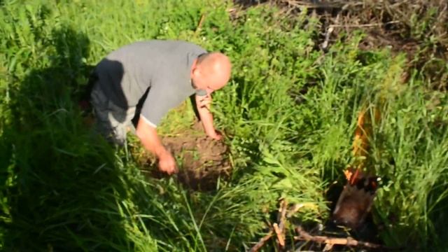 Часть16. Мартин готовит место для жарки шашлыка