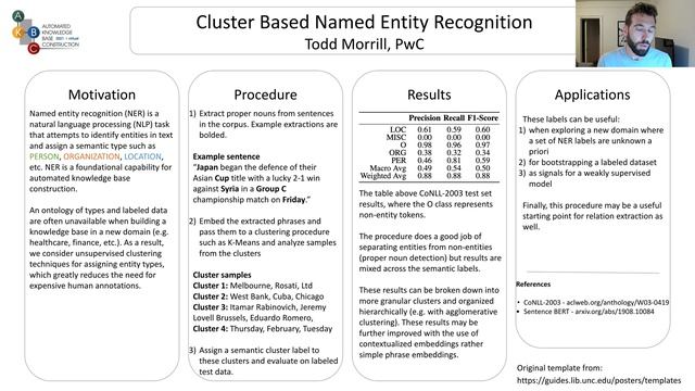 Cluster Based Named Entity Recognition presented at AKBC 2021 смотреть онлайн